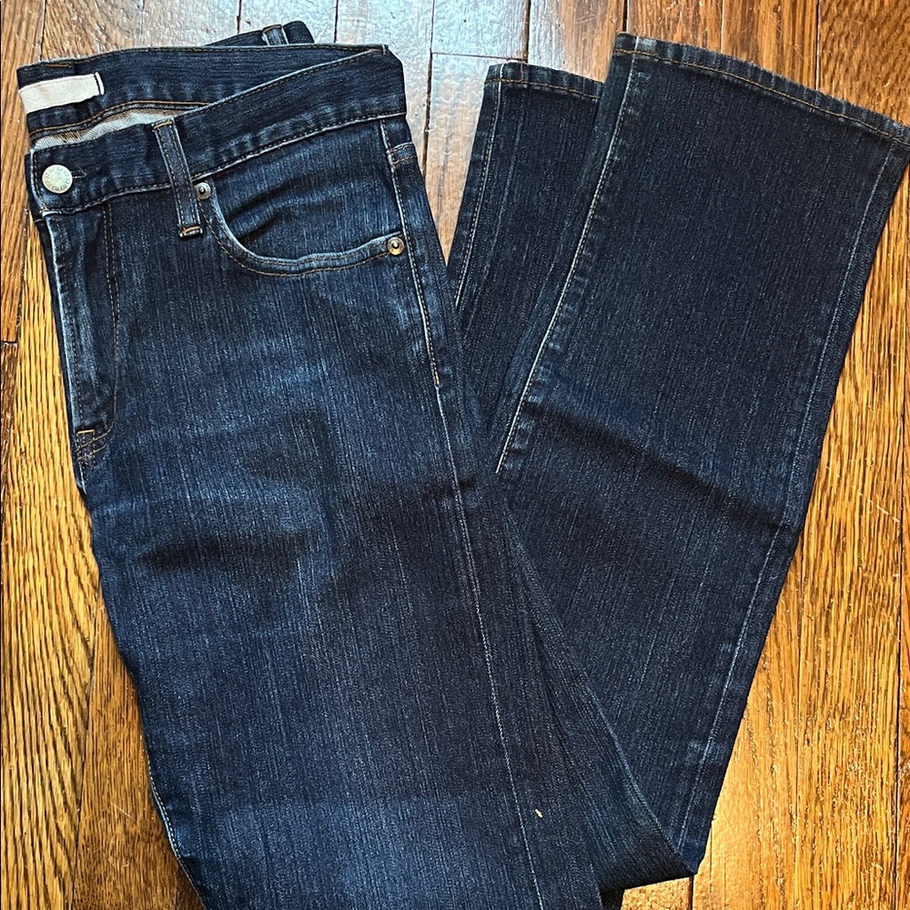 Uniqlo Men's Slim Straight Jeans - Dark Blue